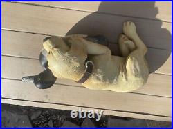 XL Big Sky Carvers Bradford Williams Practiced Pup Dog & Duck Decoy Figurine