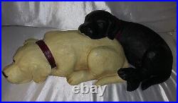 XL Big Sky Carvers Bradford Williams Snuggly Siblings Labrador Dog Figure RARE