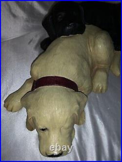 XL Big Sky Carvers Bradford Williams Snuggly Siblings Labrador Dog Figure RARE